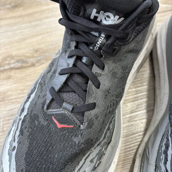 Hoka Shoes Mens Size 14 Stinson 7 Running Shoe Black Outer Orbit Athletic - Picture 9 of 9